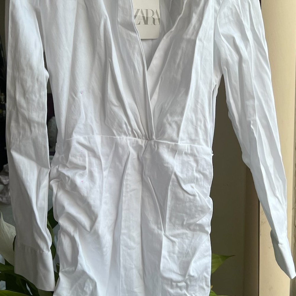 Zara super cute white mini dress